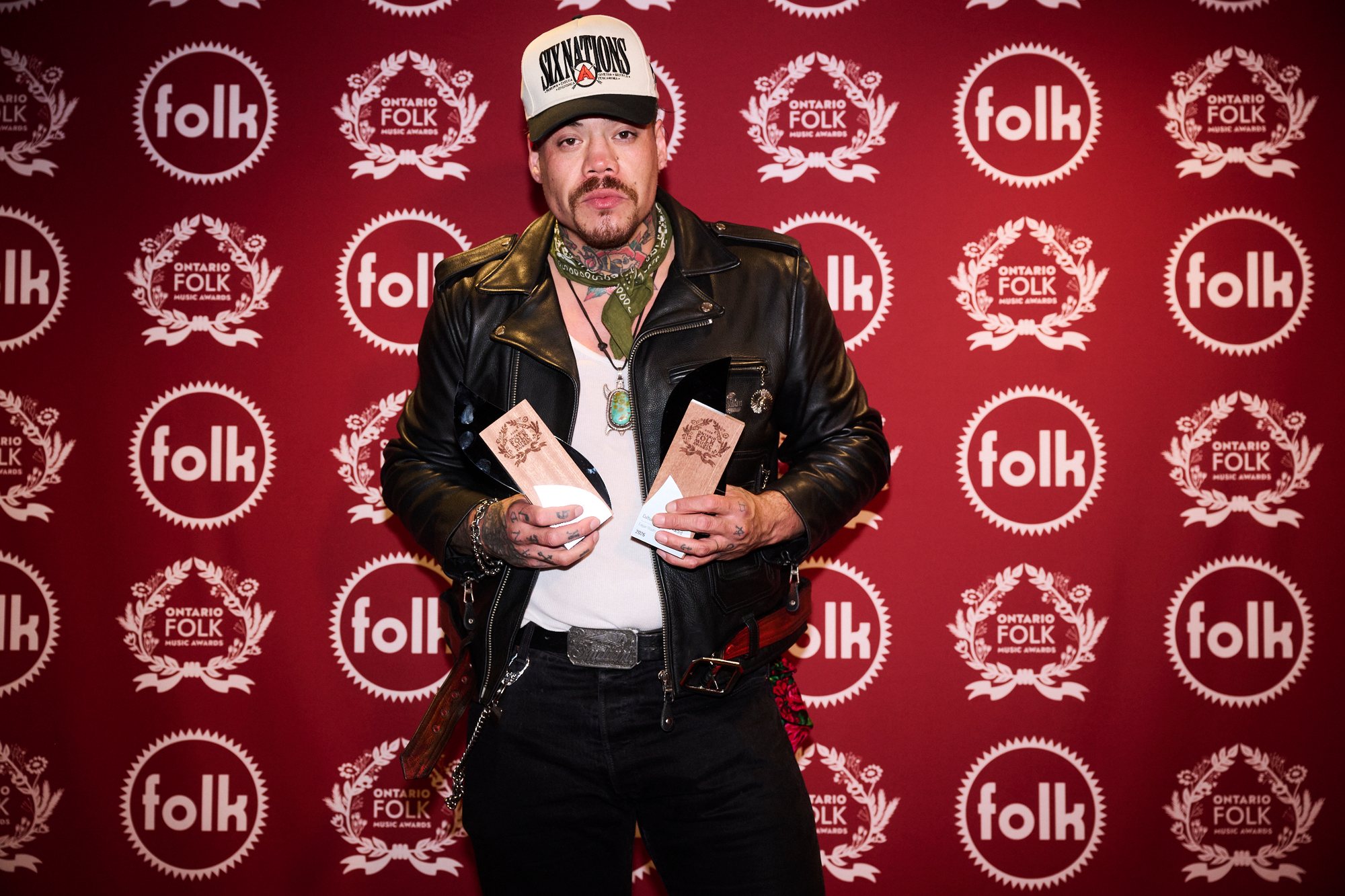 Logan Staats at the 2026 Ontario Folk Music Awards in Hamilton, Ontario.
