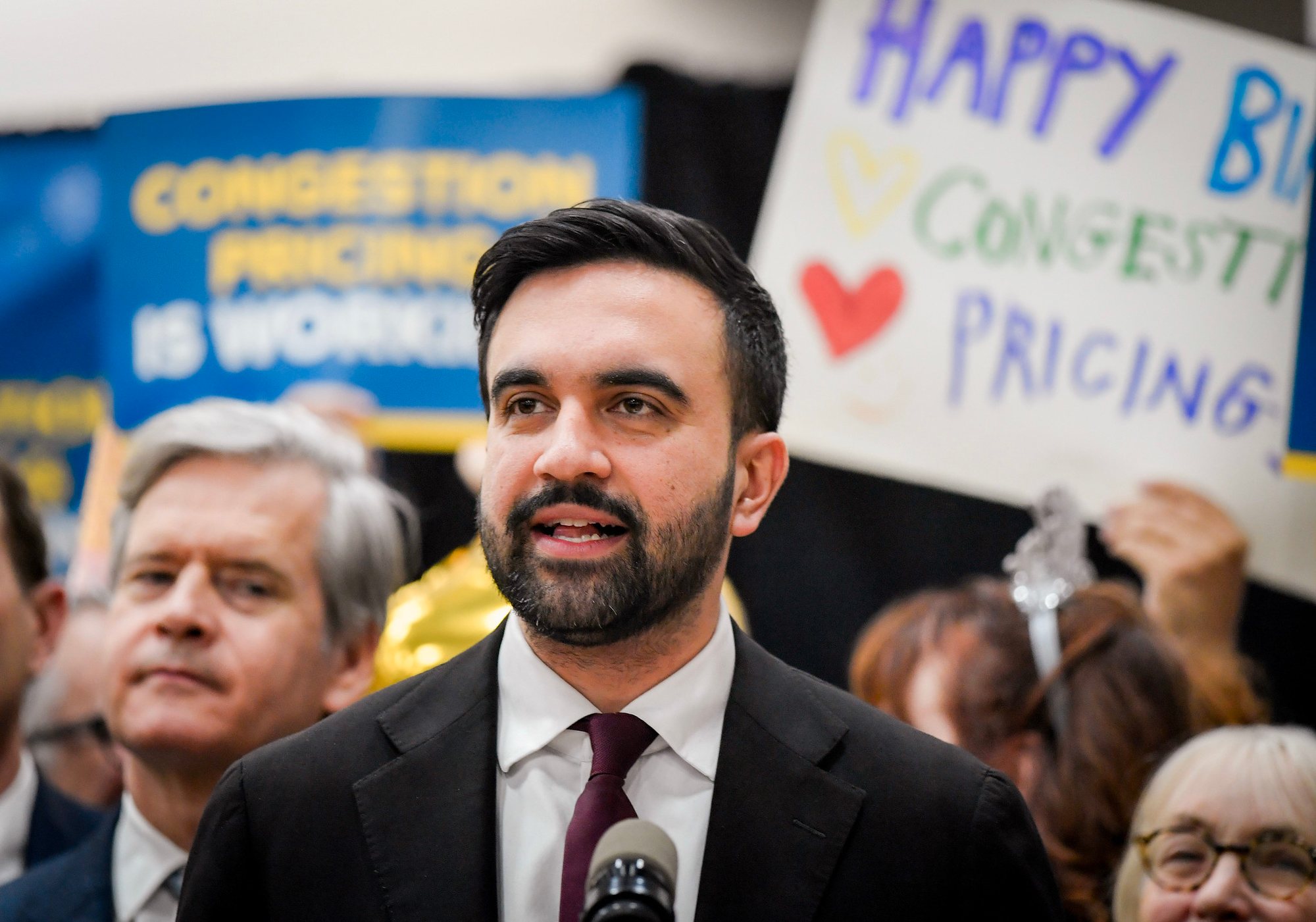 Mayor Zohran Mamdani at a 2026 public event in New York City.