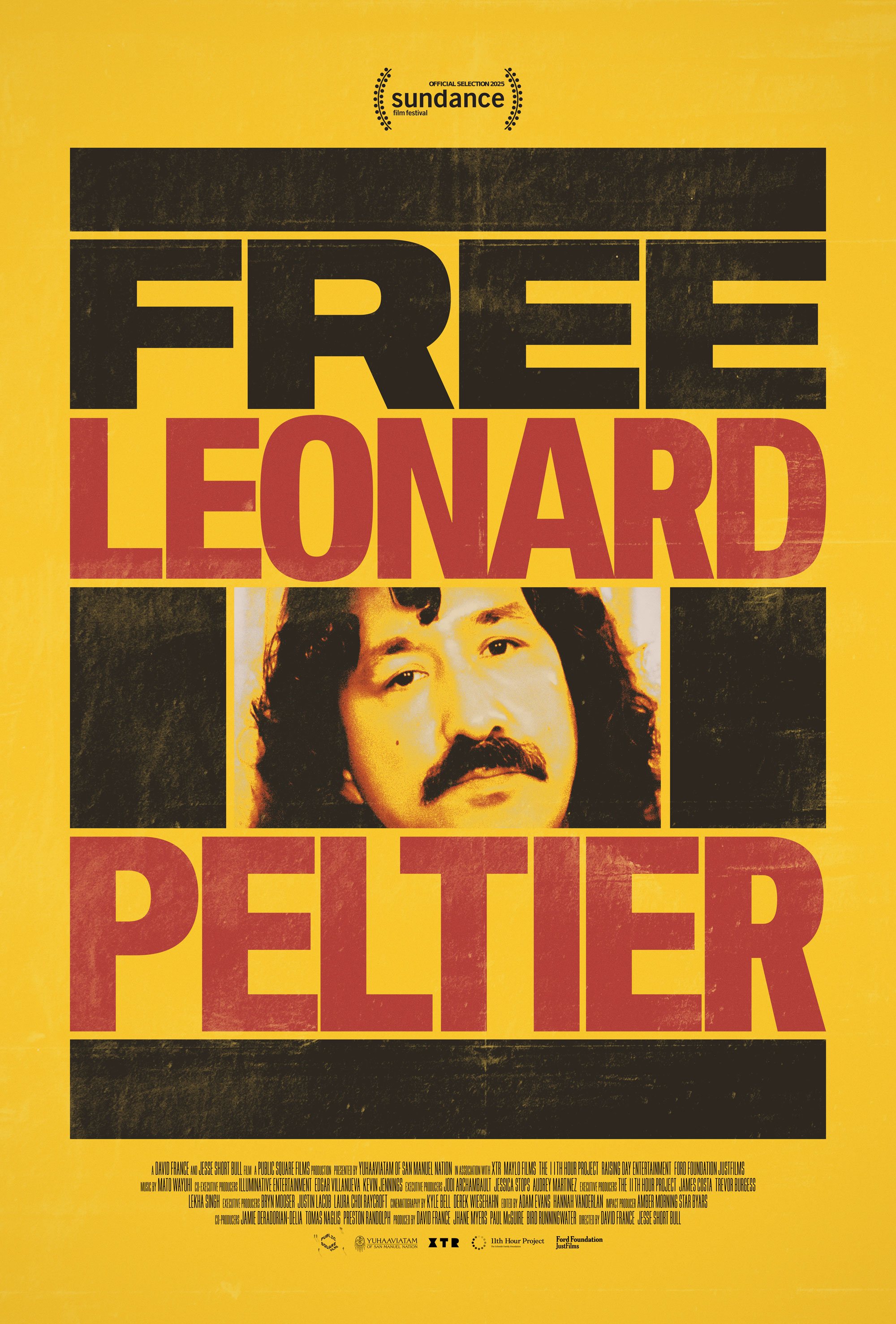 Key art for the documentary Free Leonard Peltier.