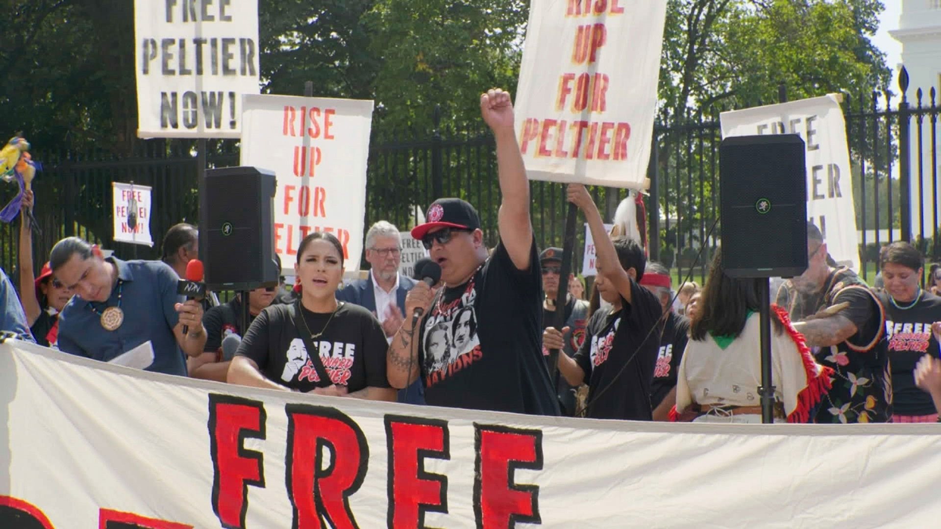 A still from the documentary Free Leonard Peltier.